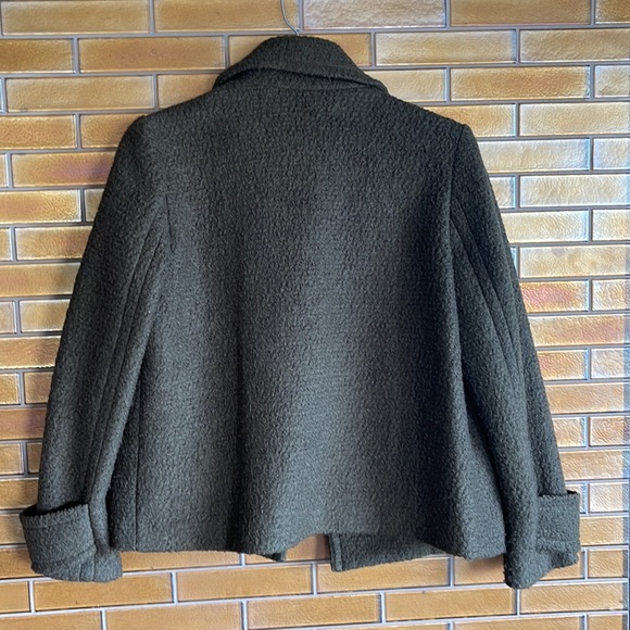 H&M Wool Blend Khaki Green Jacket - Picture 2 of 7